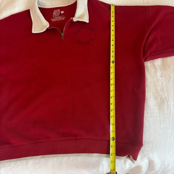 Taylor Swift “Taylor’s Version” RED Quarter-Zip Polo Sweater, L-XXL fit - Picture 13 of 13